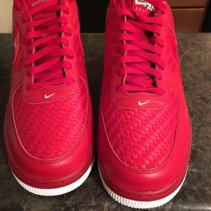 Nike Air Force 1 size 12.5 red/white